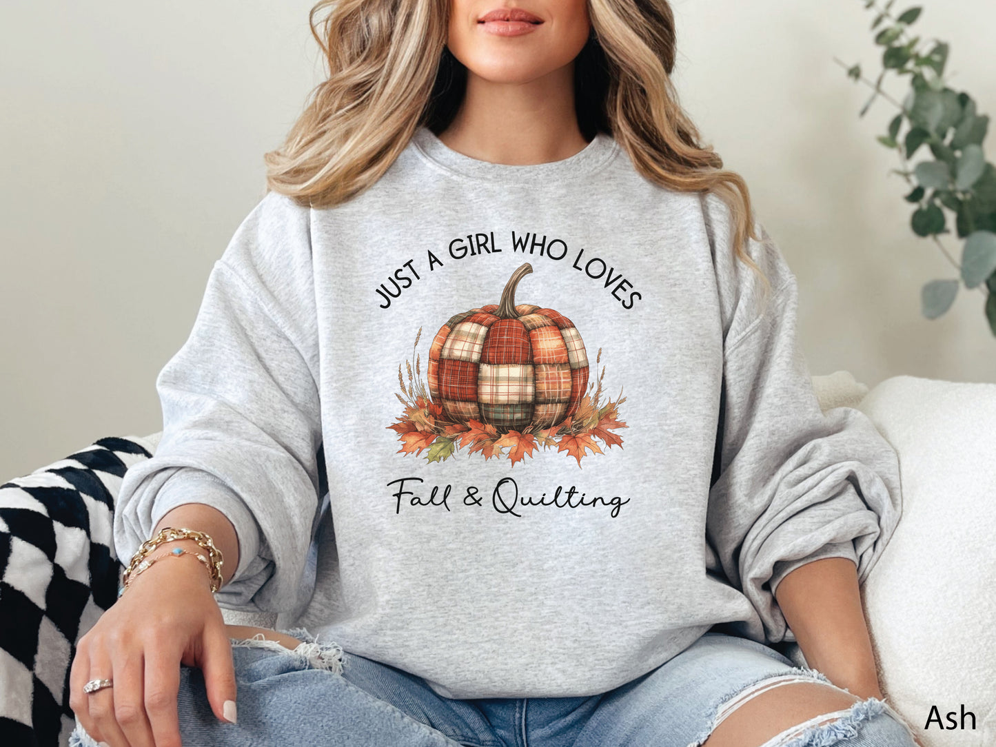 Just A Girl Who Loves Fall & Quilting Sweatshirt