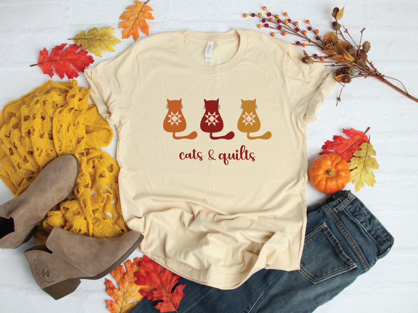 Cats & Quilts Autumn T-Shirt