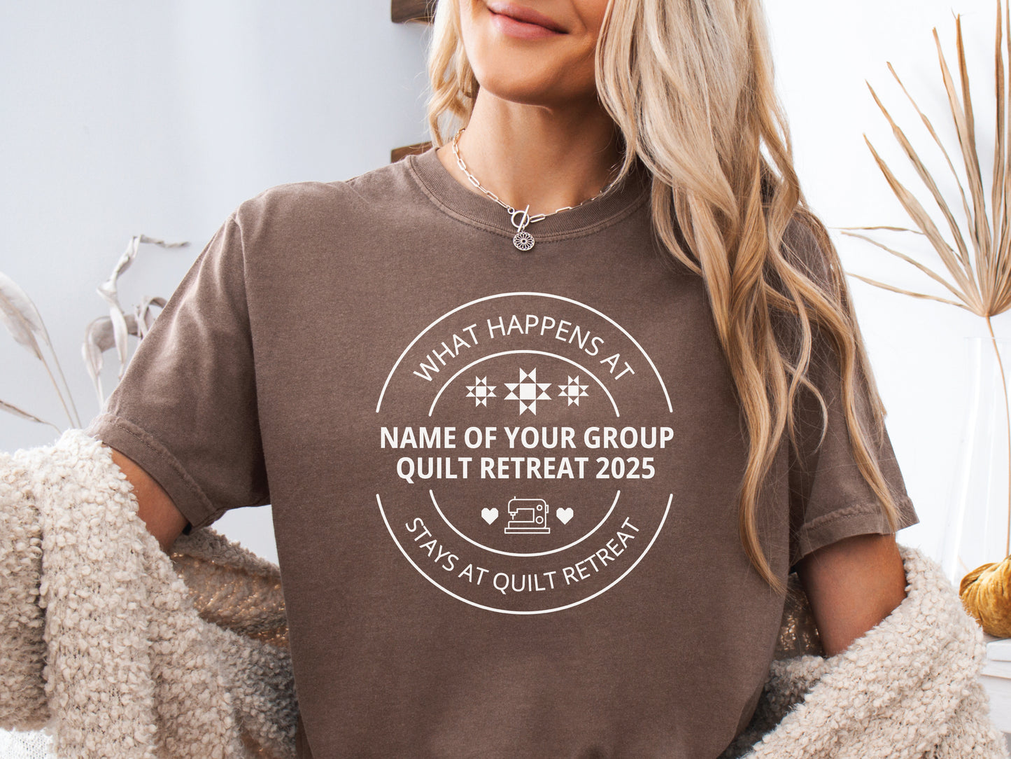 Custom Group What Happens At Quilt Retreat T-Shirt