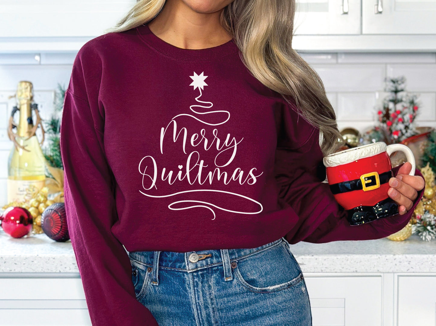 Merry Quiltmas Swirly Sweatshirt