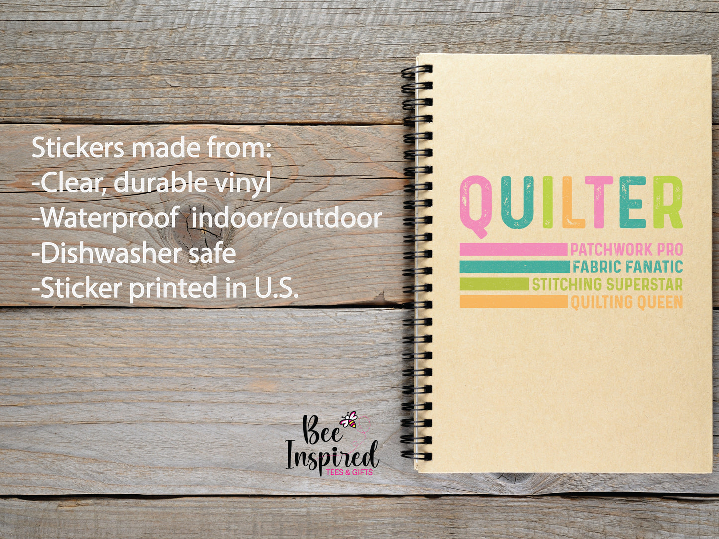 Quilter Patchwork Pro Vinyl Sticker