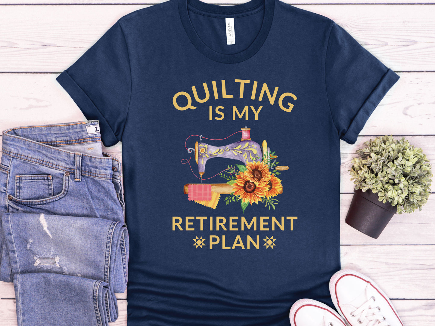 Quilting Is My Retirement Plan T-Shirt