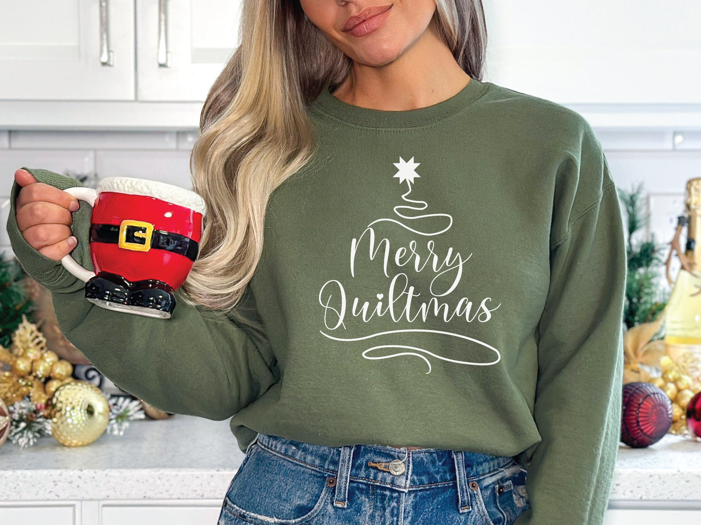 Merry Quiltmas Swirly Sweatshirt