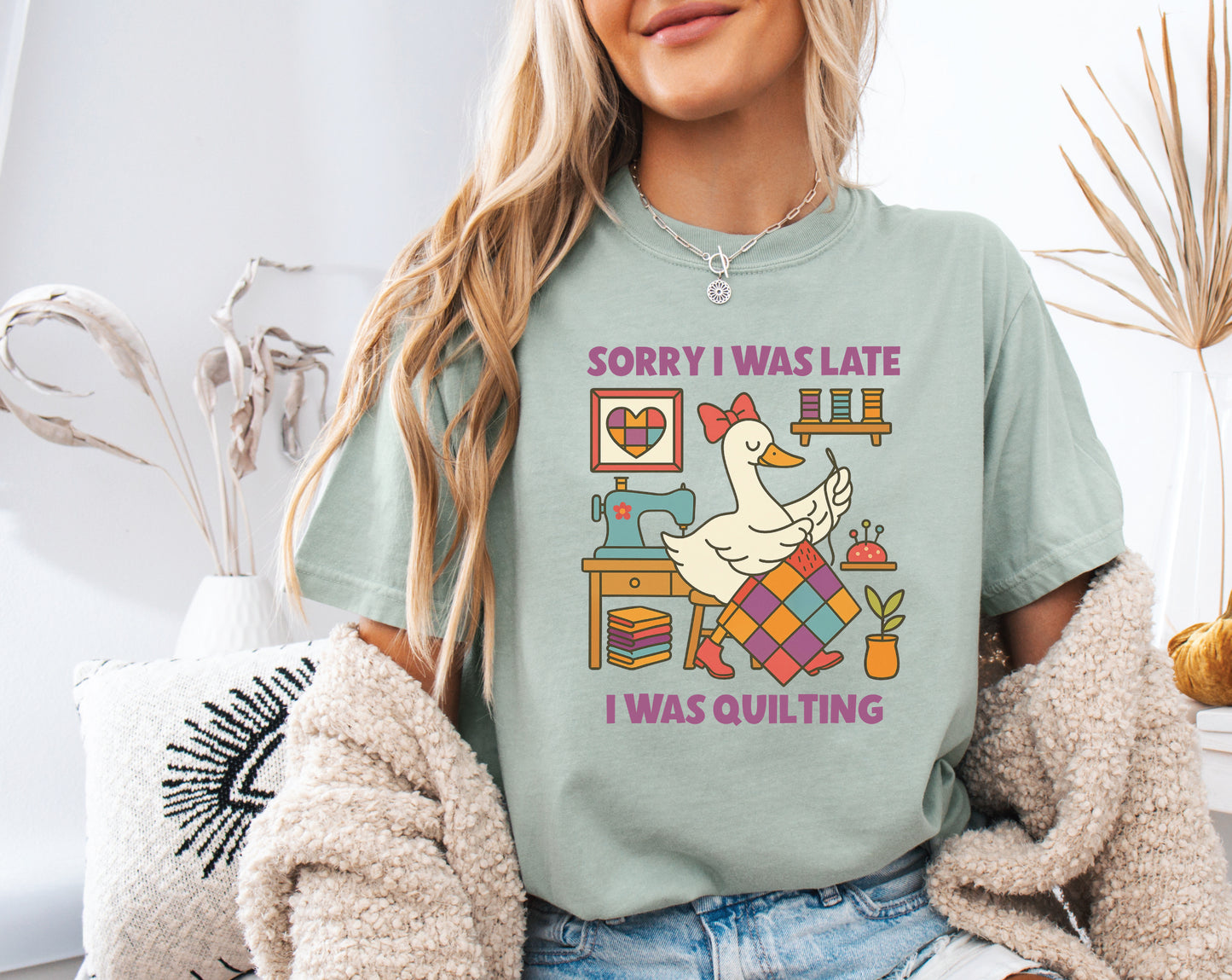 Sorry I Was Late, I Was Quilting T-Shirt