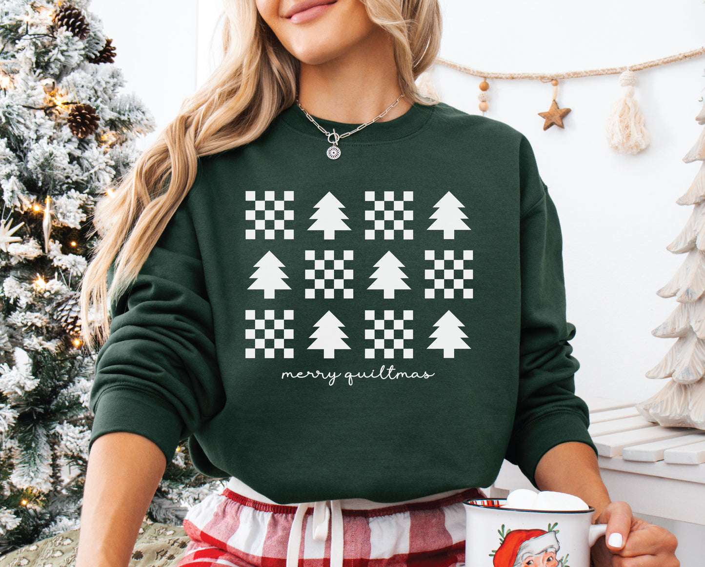 Merry Quiltmas Checkerboard Sweatshirt