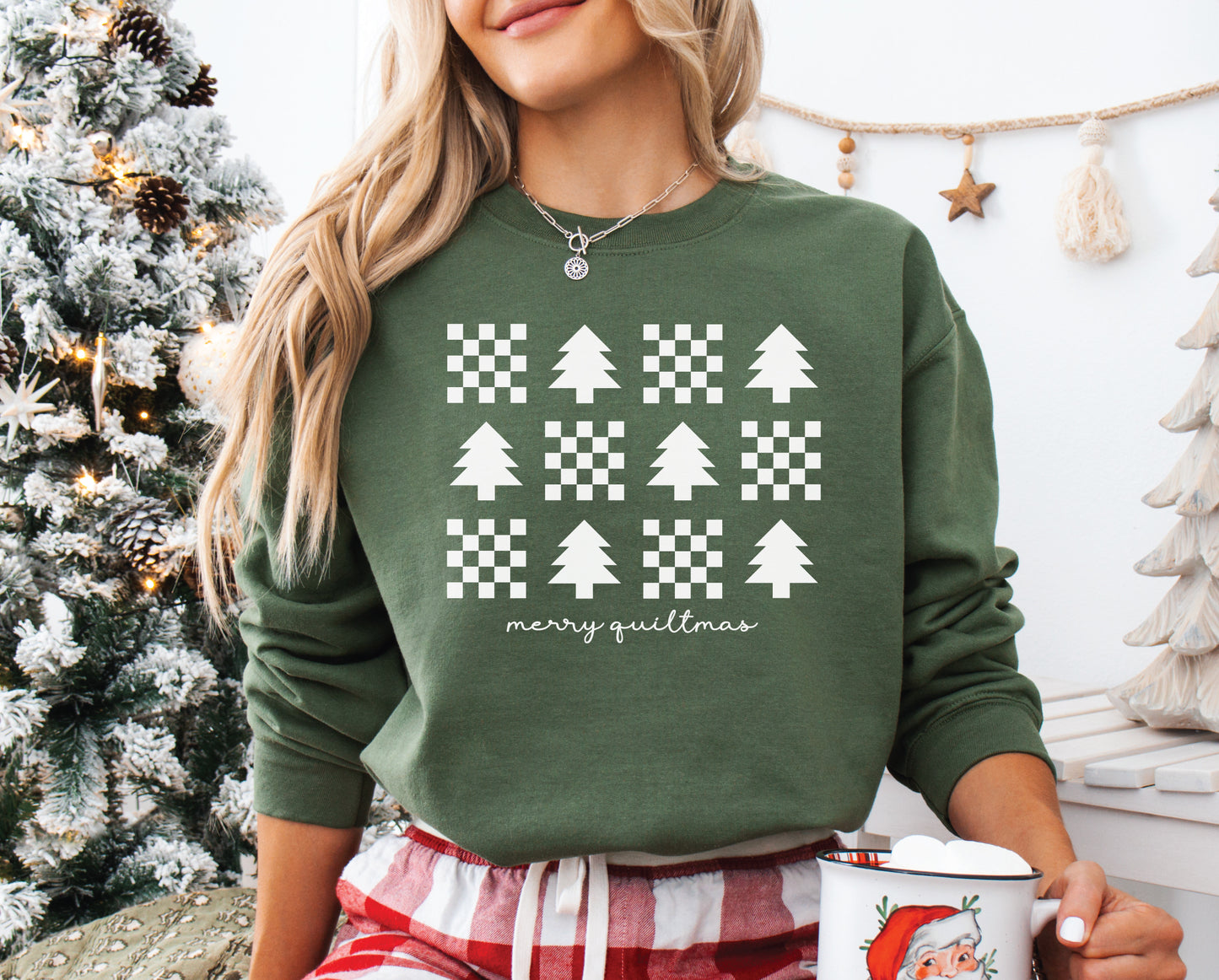 Merry Quiltmas Checkerboard Sweatshirt