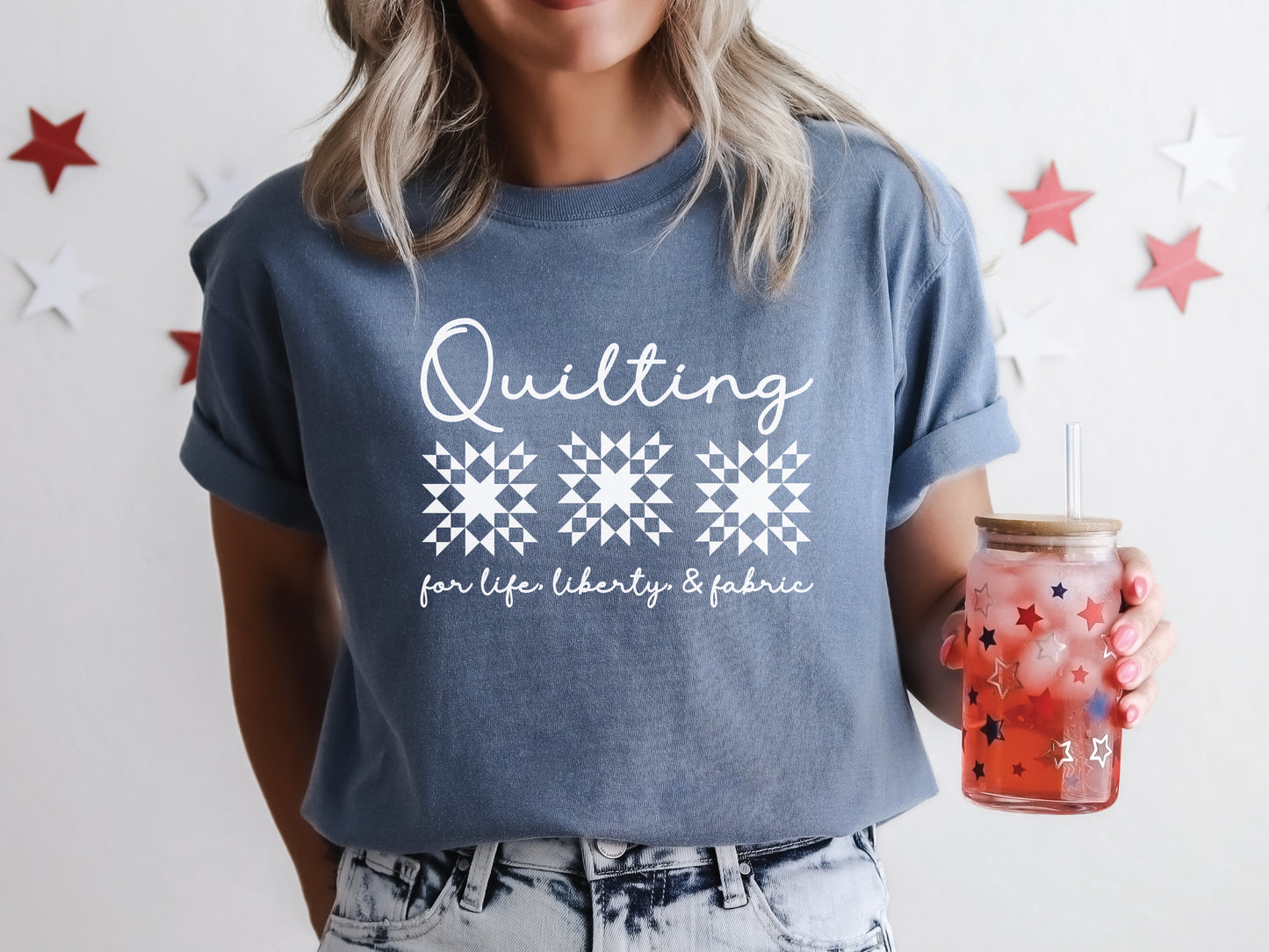 Quilting for Life, Freedom & Fabric T-Shirt