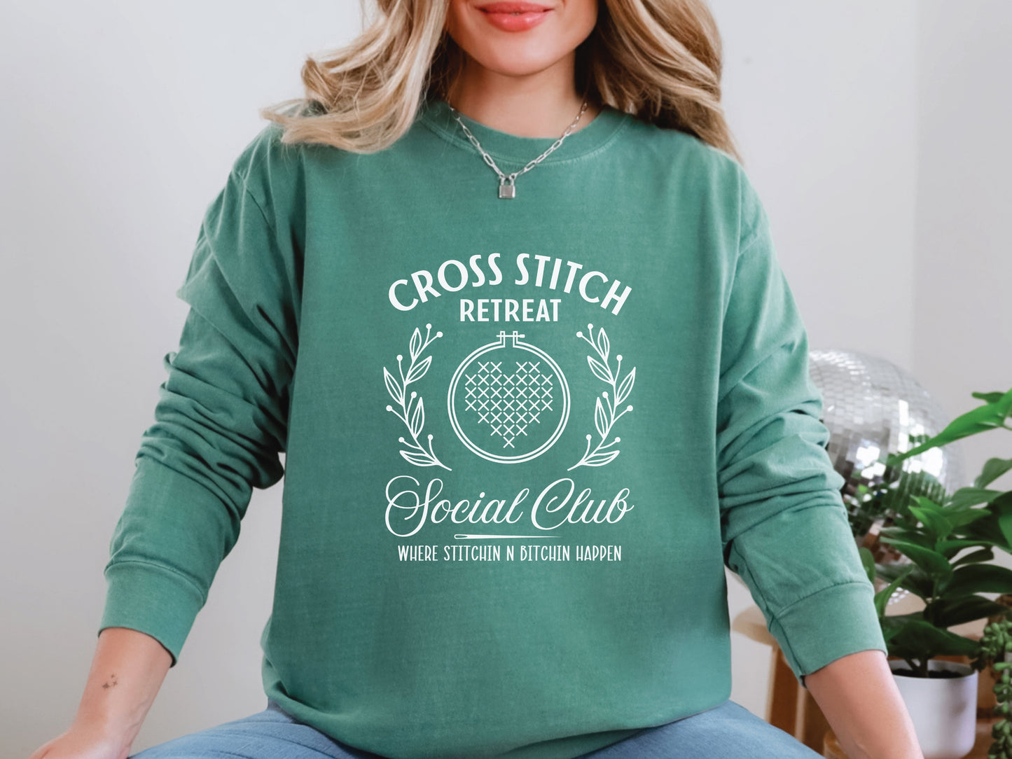 Cross Stitch Retreat Social Club Long Sleeved T-Shirt