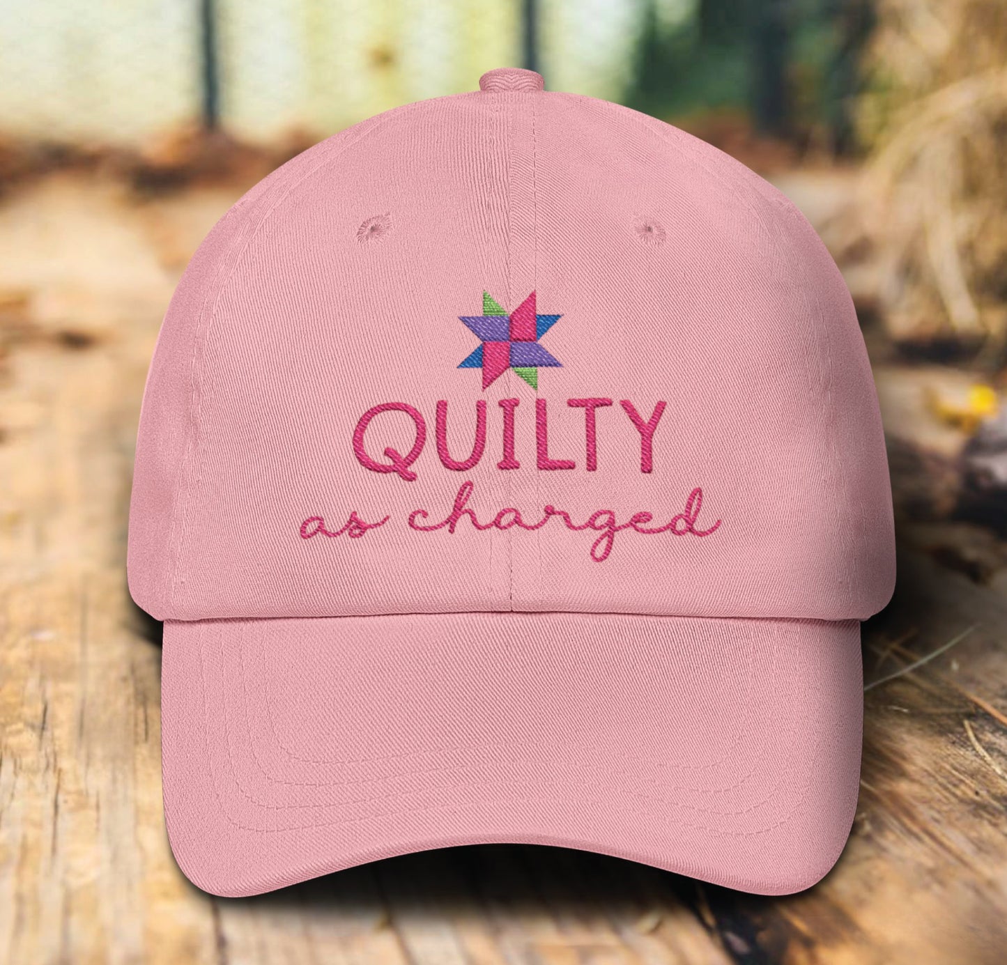Quilty As Charged Embroidery Hat