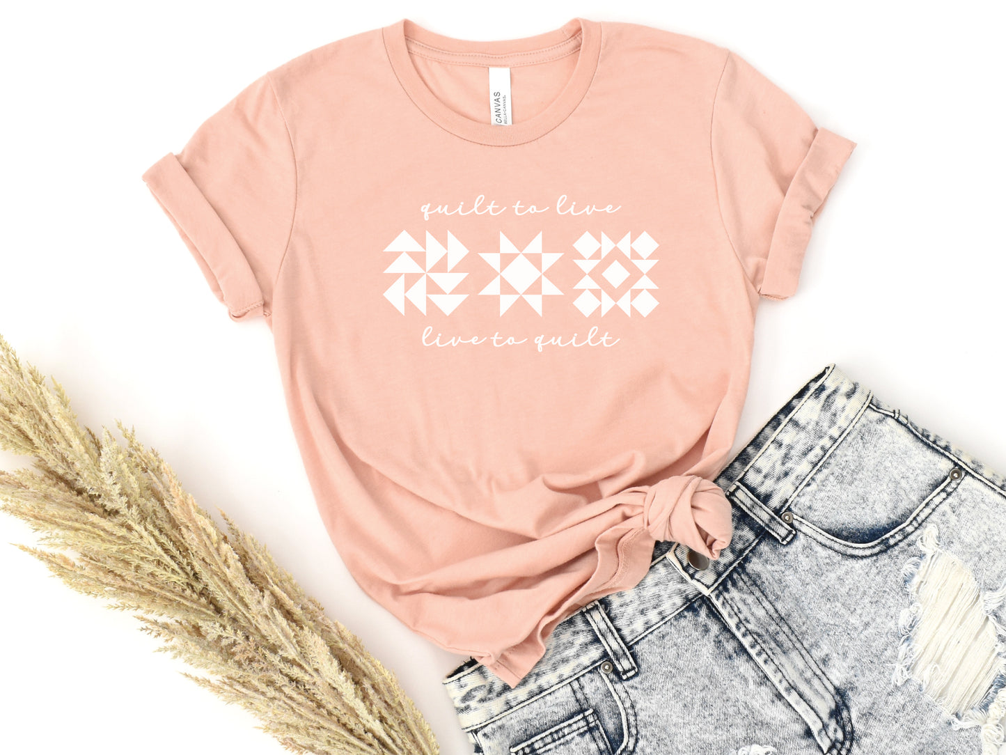 Quilt to Live, Live to Quilt T-Shirt