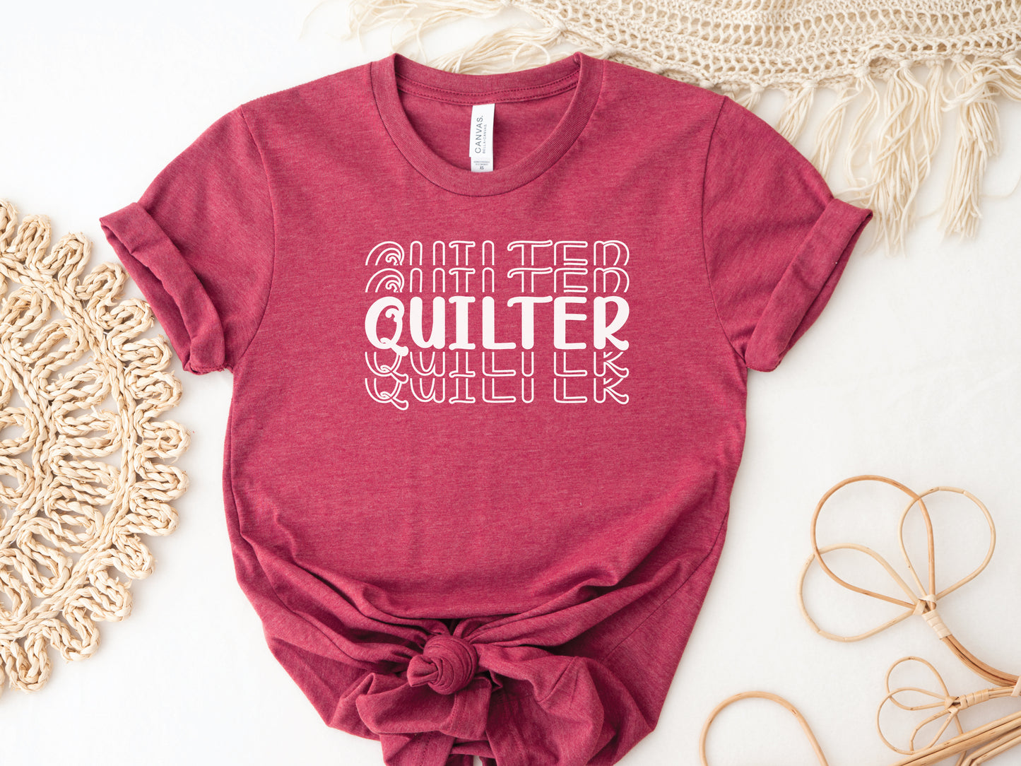 Quilter Stacked Text T-Shirt