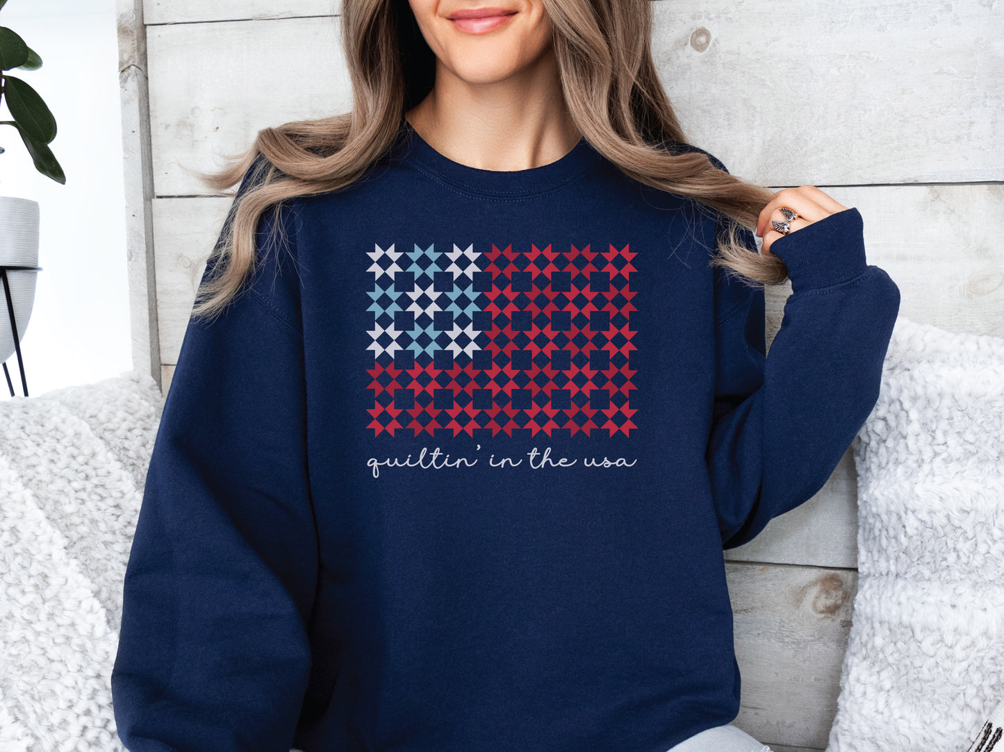 Quiltin In The USA Sweatshirt