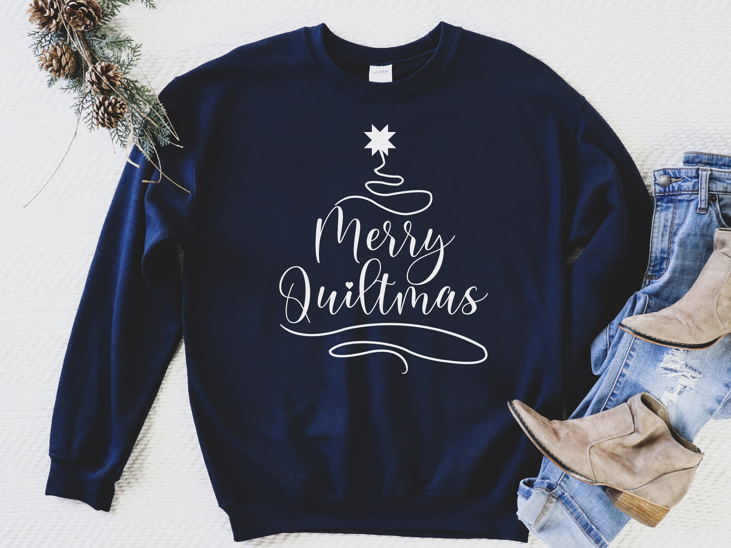 Merry Quiltmas Swirly Sweatshirt