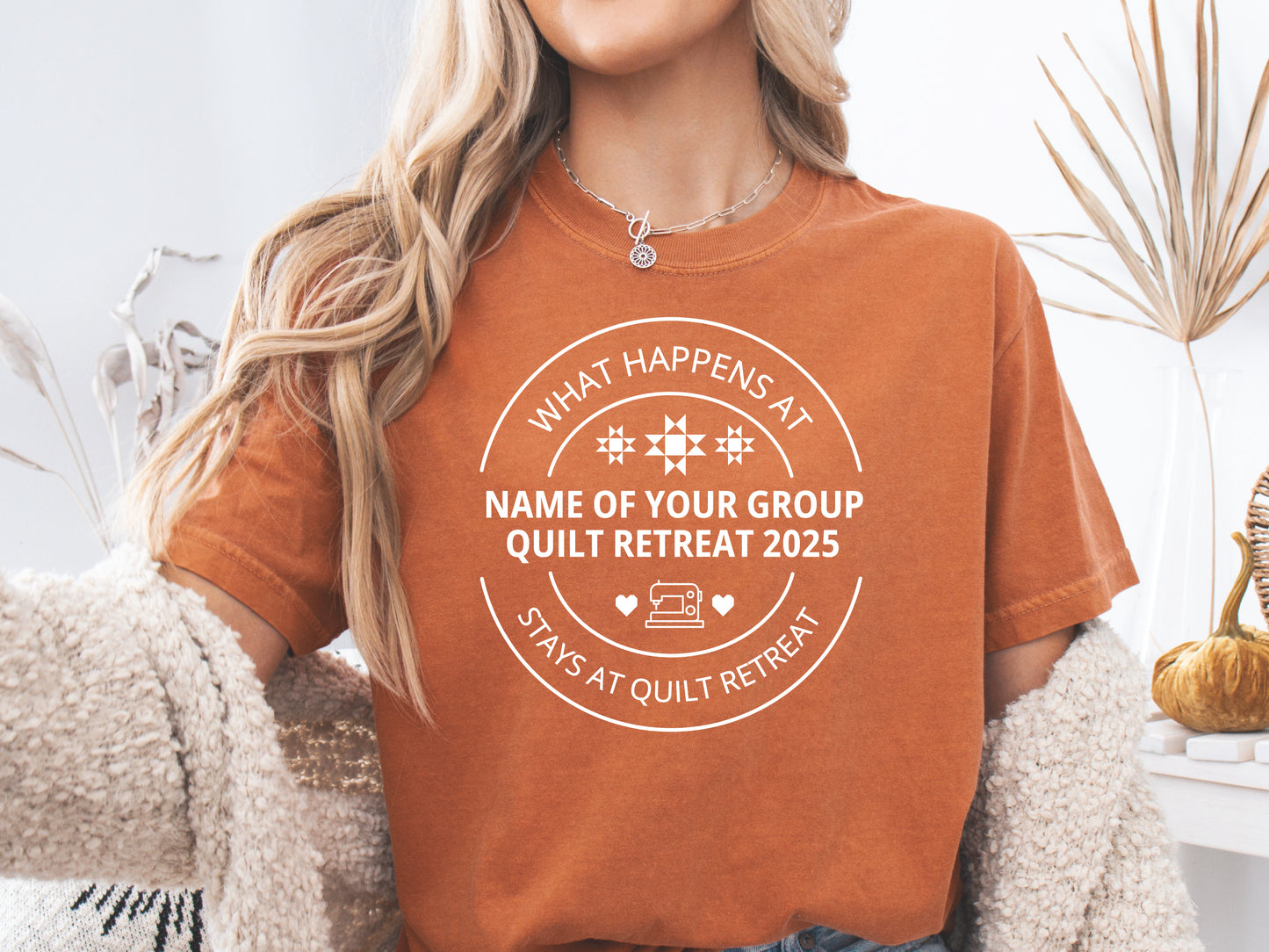Custom Group What Happens At Quilt Retreat T-Shirt