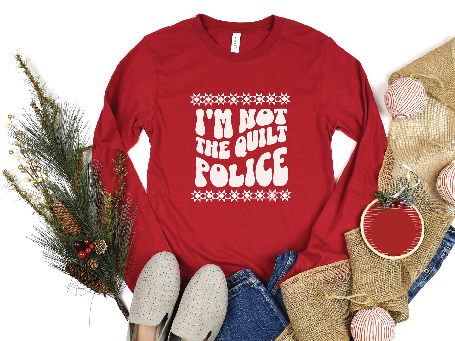 Not the Quilt Police Long-Sleeved Quilt Shirt