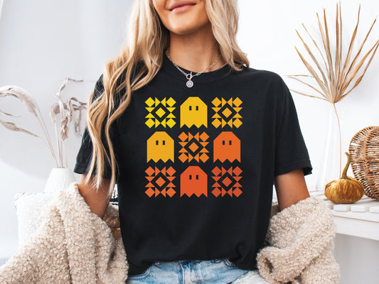 Ombre Ghost Quilt Block T-Shirt