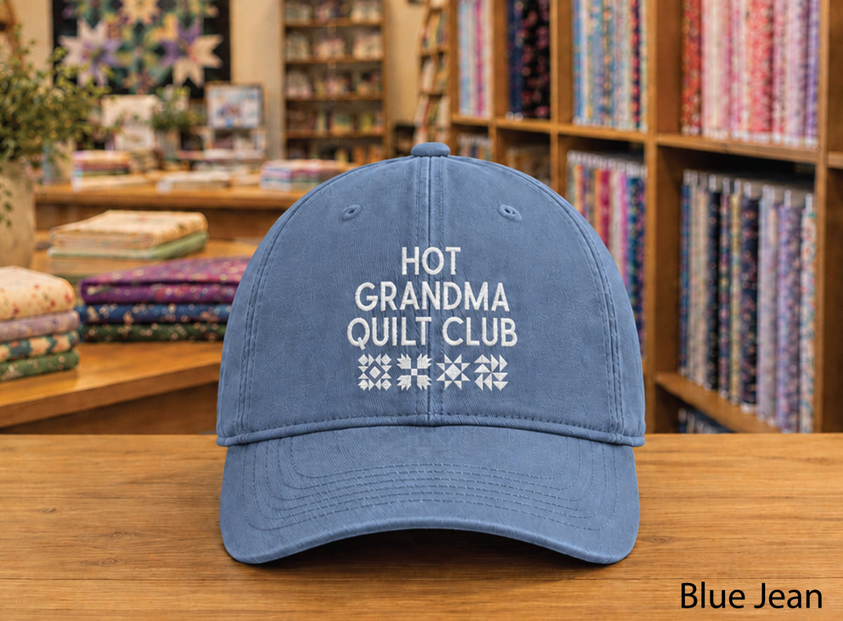 Hot Grandma Quilt Club Embroidered Hat