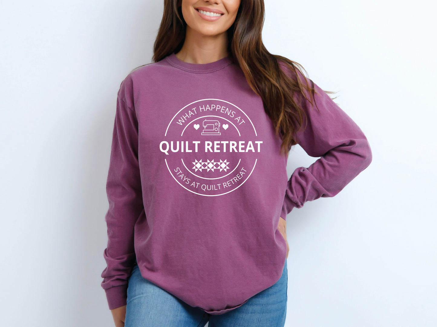 What Happens At Quilt Retreat Long-Sleeved T-Shirt