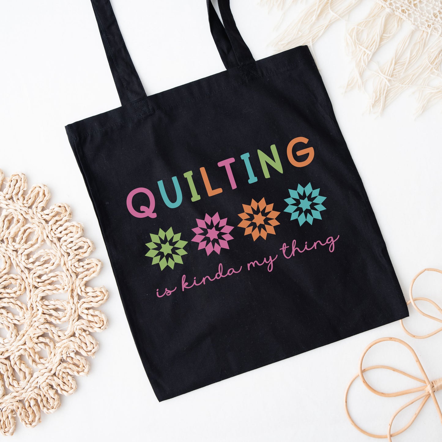 Quilting Is Kinda My Thing Canvas Tote Bag