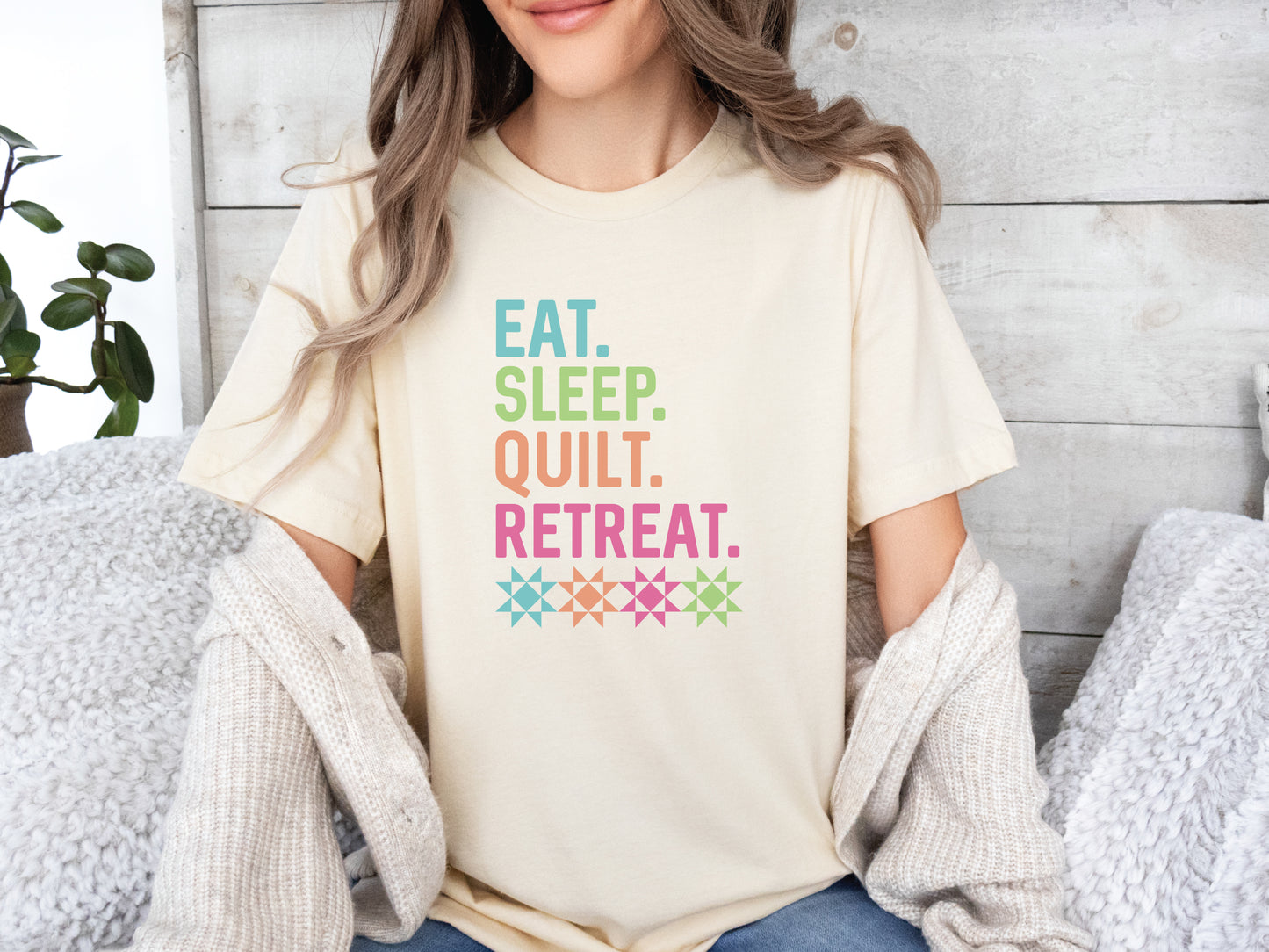 Eat Sleep Quilt Retreat T-Shirt