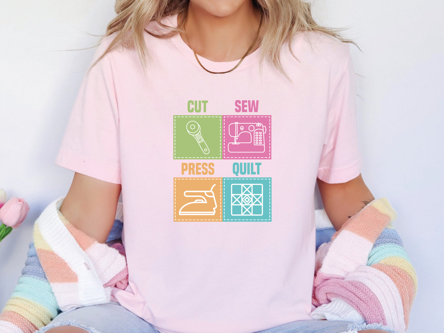 Cut Sew Press Quilt T-Shirt