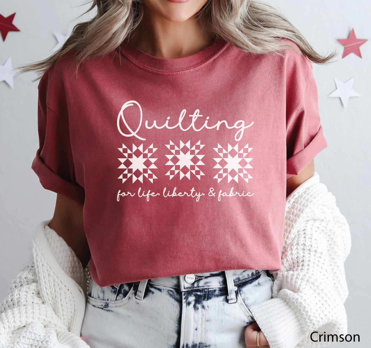 Quilting for Life, Freedom & Fabric T-Shirt