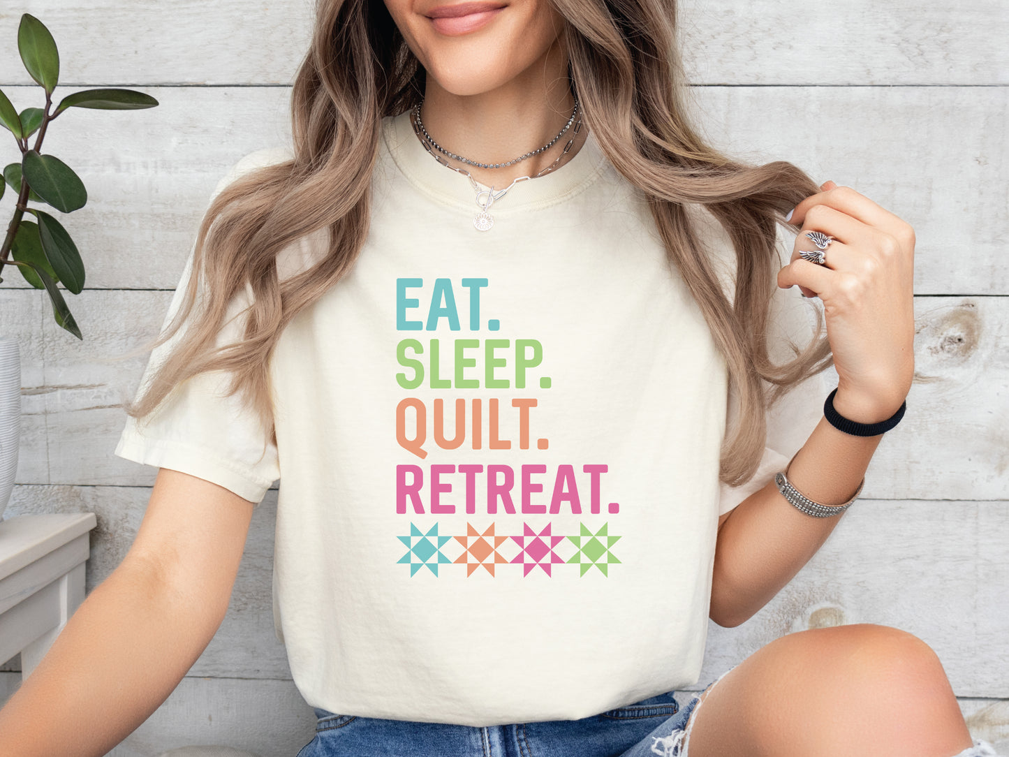 Eat Sleep Quilt Retreat T-Shirt