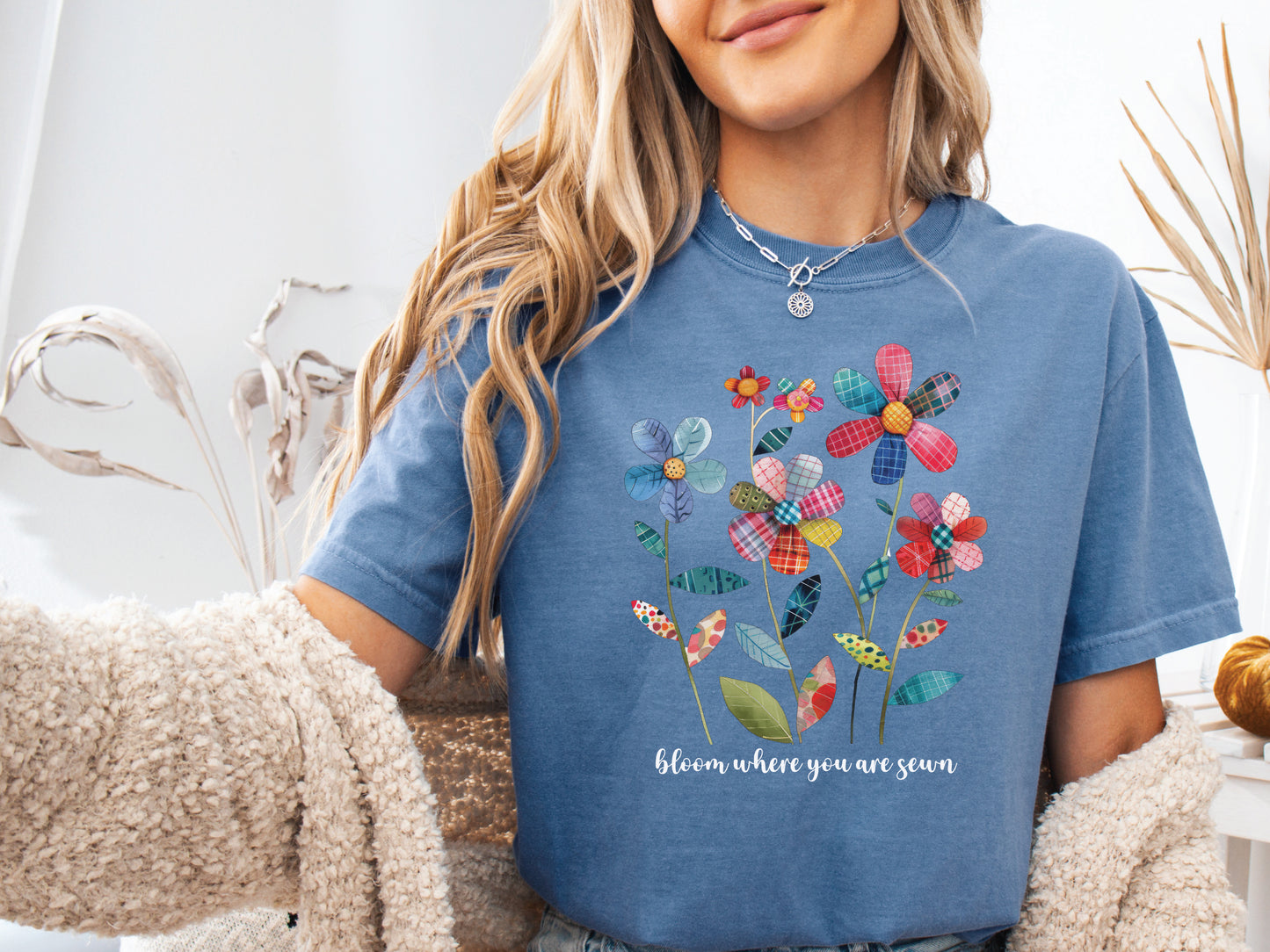 Quilting Patchwork Floral T-Shirt