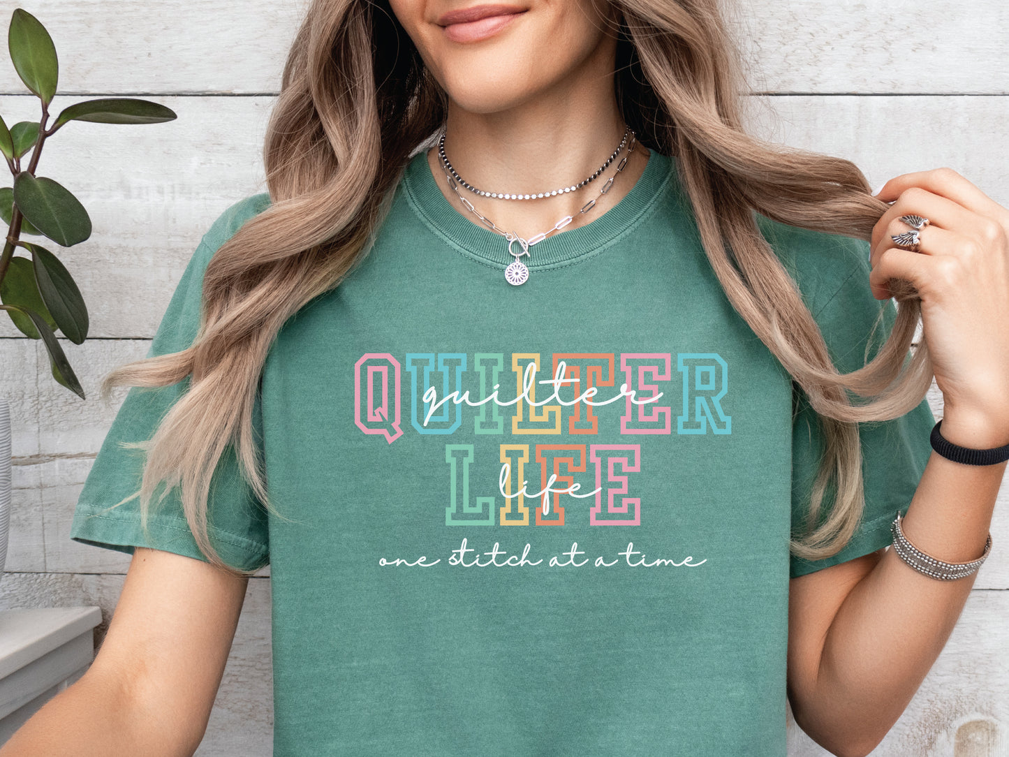 Quilter Life - One Stitch At A Time T-Shirt