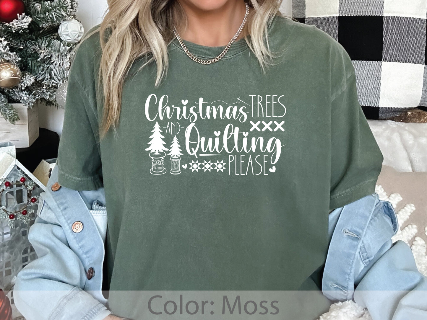 Christmas & Quilting Please T-Shirt