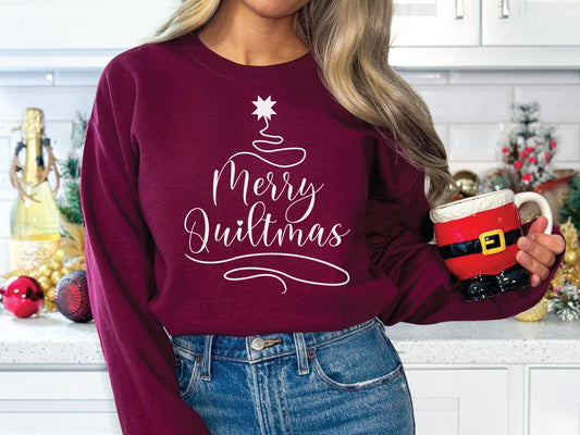 Merry Quiltmas Swirly Sweatshirt