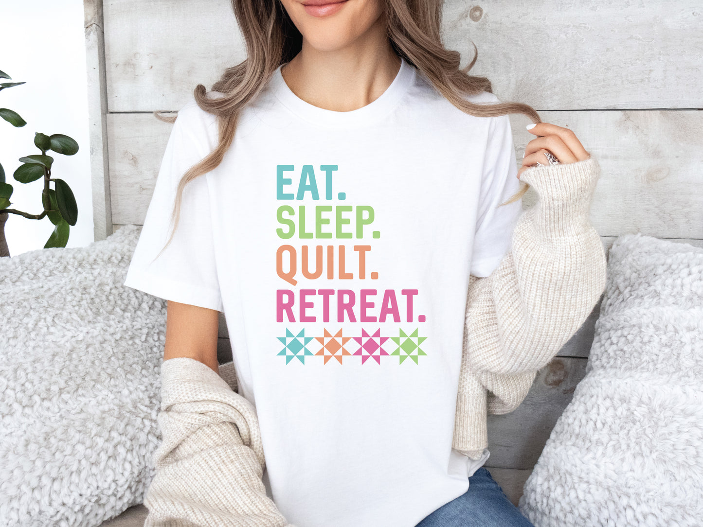 Eat Sleep Quilt Retreat T-Shirt