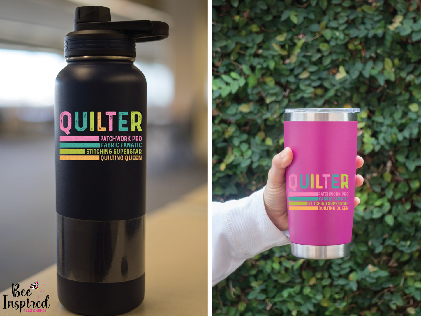 Quilter Patchwork Pro Vinyl Sticker
