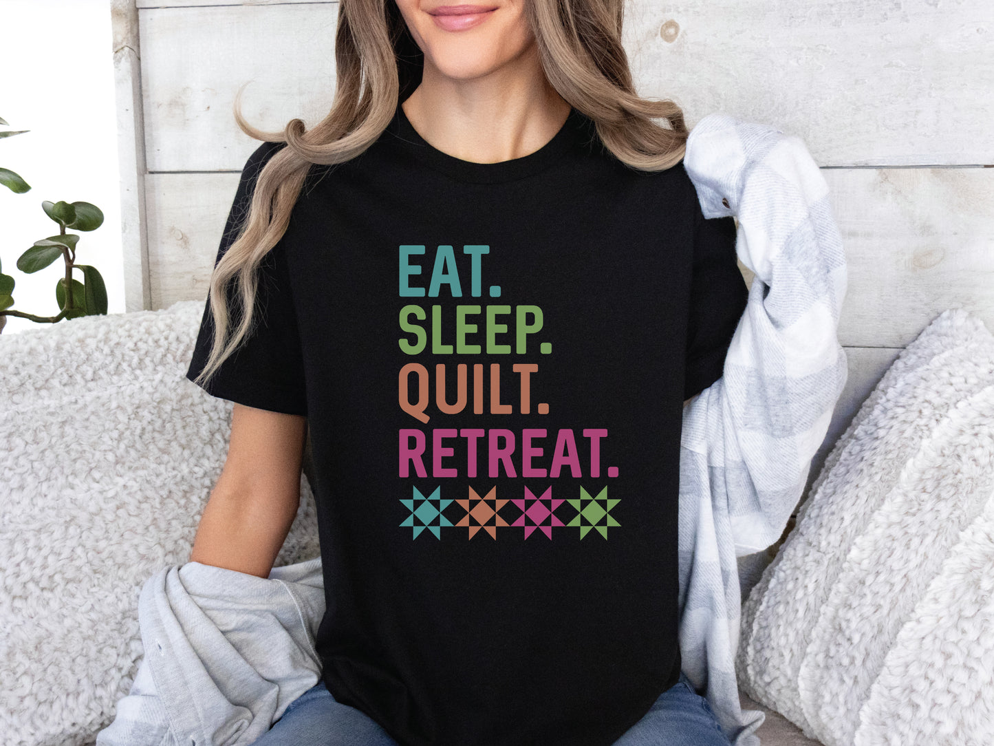 Eat Sleep Quilt Retreat T-Shirt