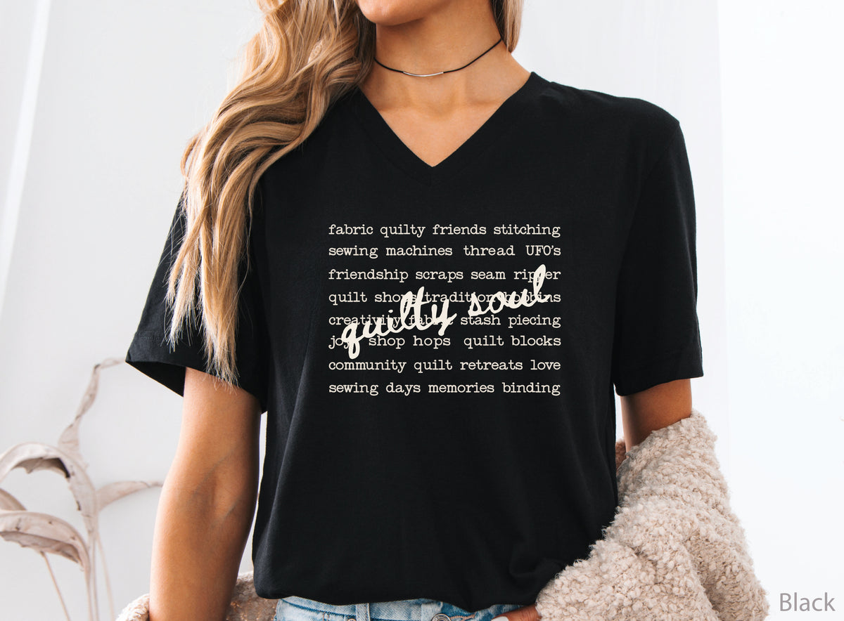 Quilty Soul V-Neck T-Shirt