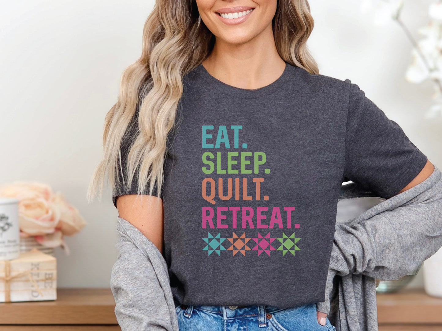 Eat Sleep Quilt Retreat T-Shirt