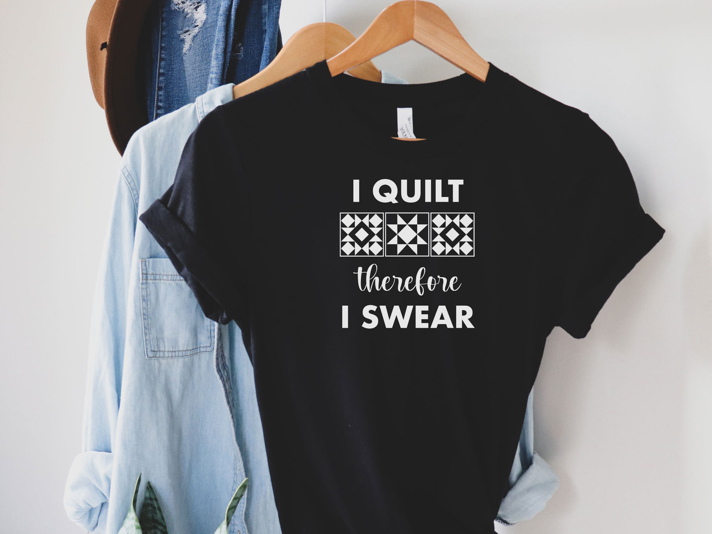 I Quilt, Therefore, I Swear T-Shirt