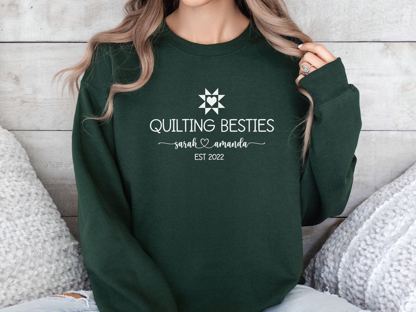 Quilting Besties Personalized Sweatshirt