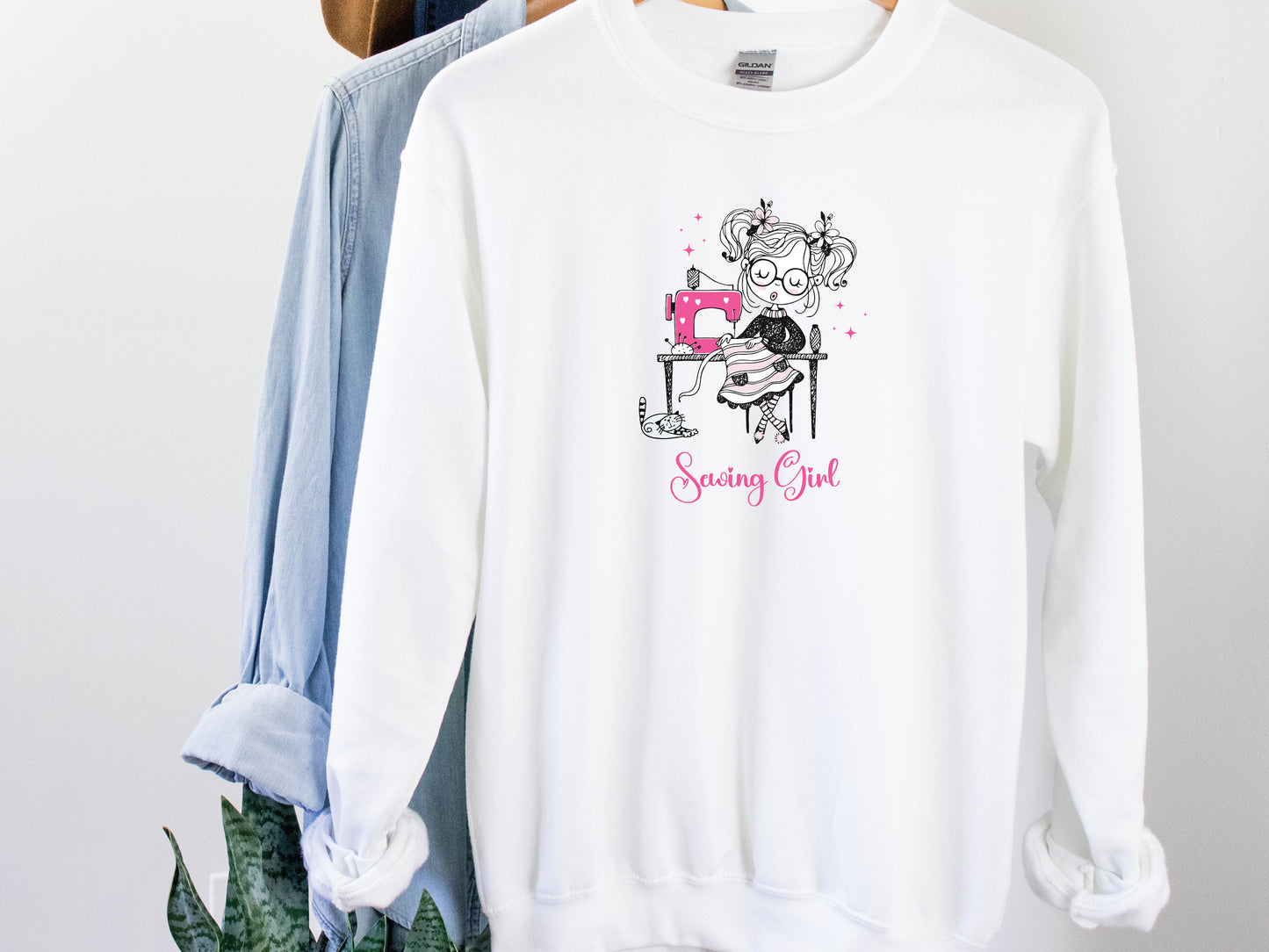 Sewing Girl Sweatshirt