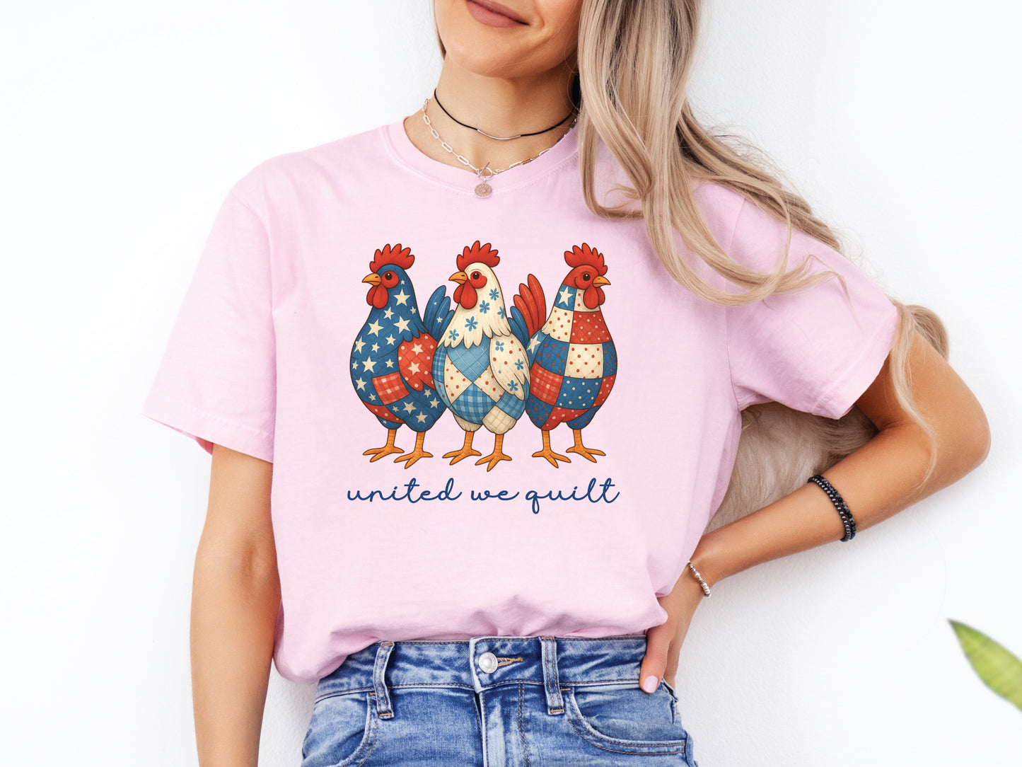 United We Quilt Patriotic T-Shirt