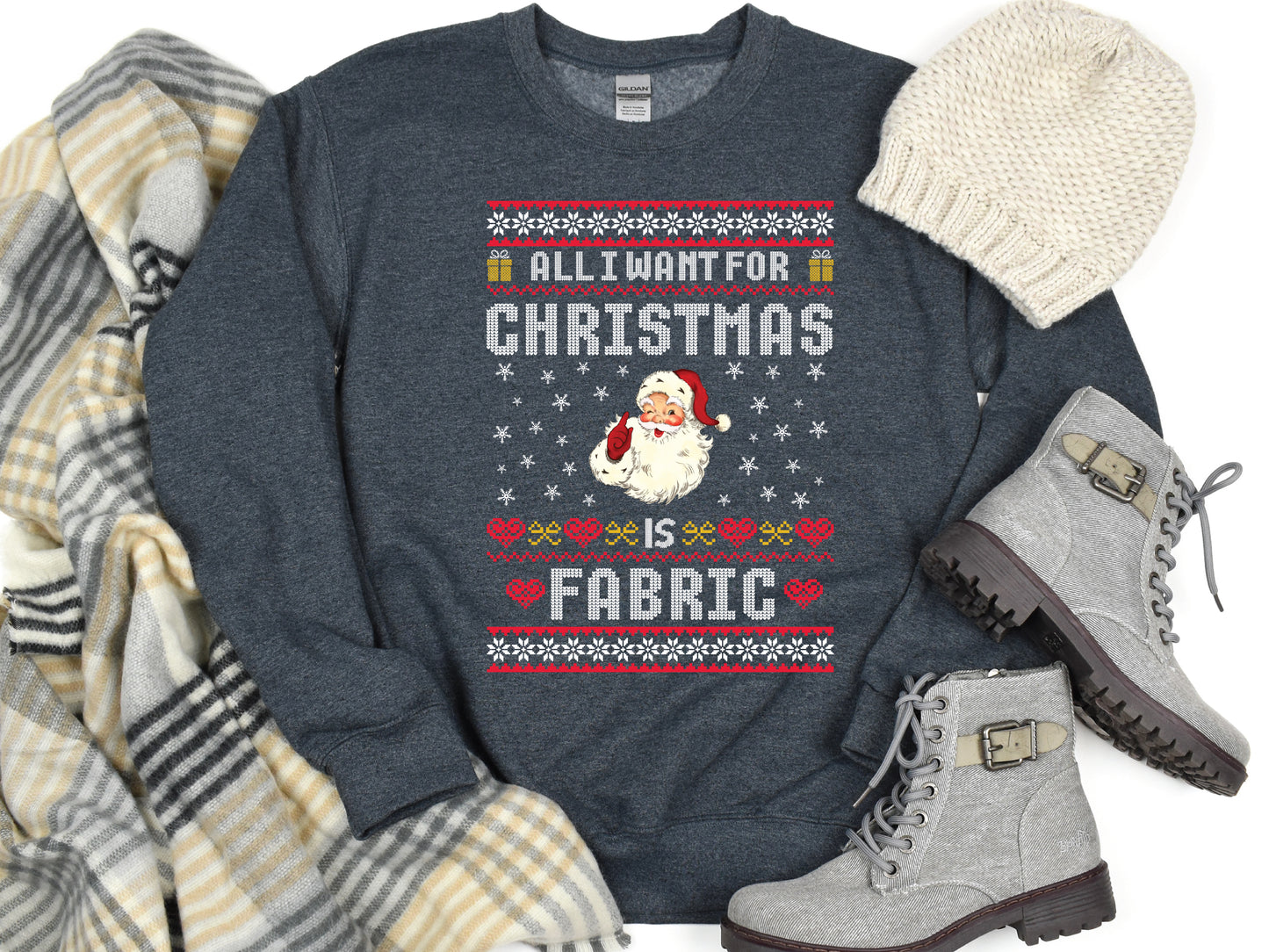 All I Want For Christmas Is Fabric Sweatshirt