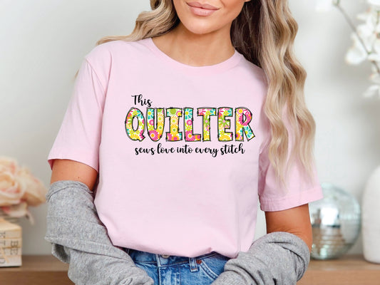 This Quilter Summer Floral T-Shirt