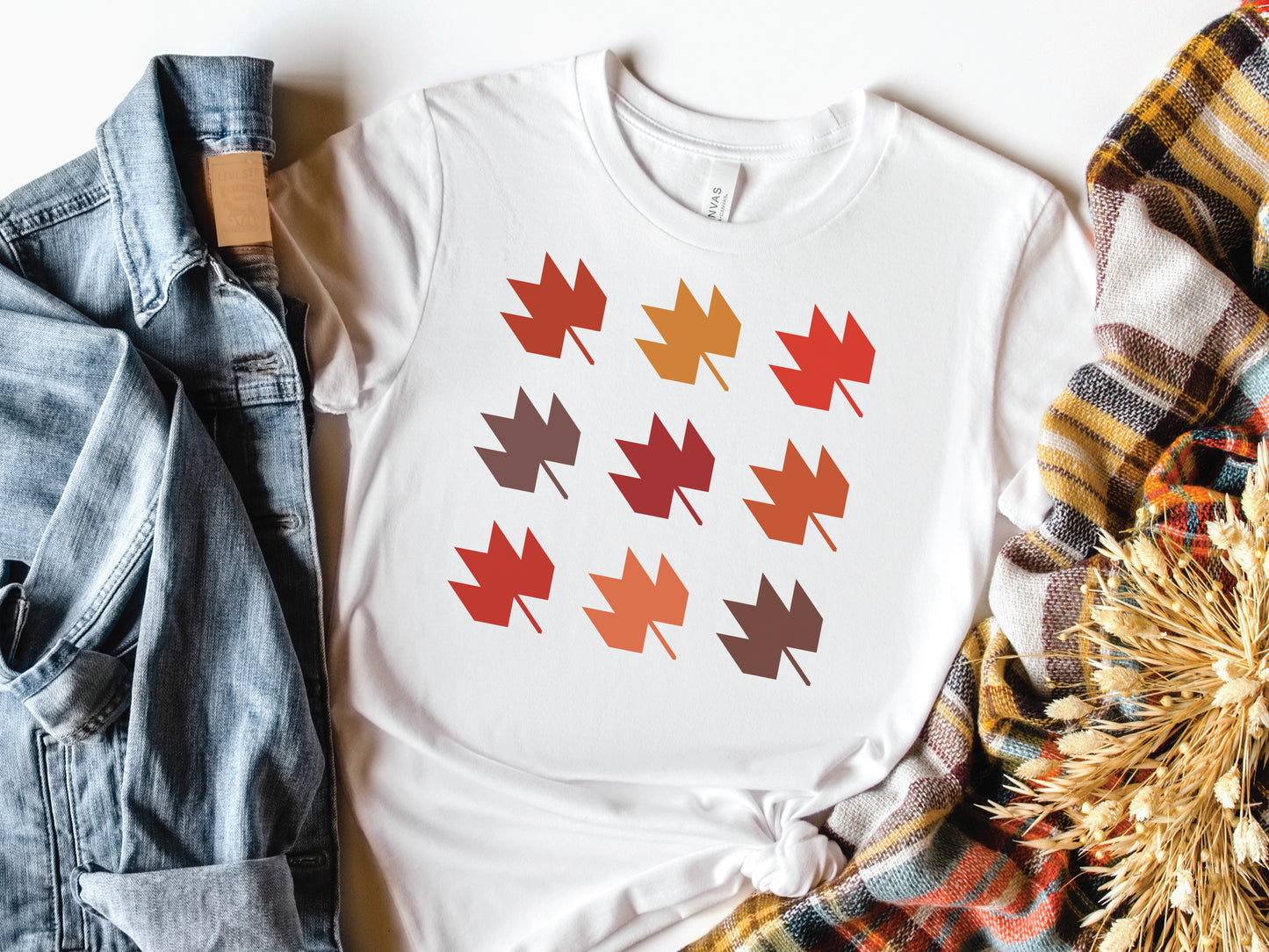Autumn Leaf Quilt Block T-Shirt