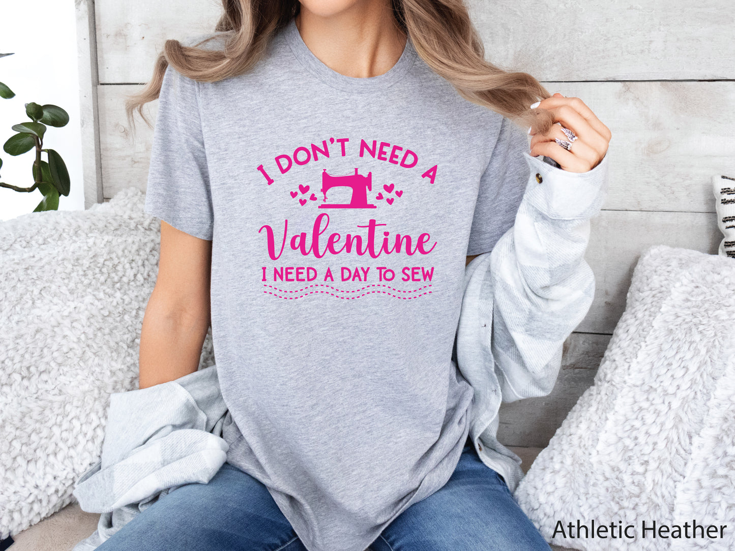 This fun and sassy tee shirt lets the world know your Valentine’s Day plans: sewing all day! With the playful saying “I Don’t Need a Valentine, I Need a Day to Sew,” it’s a must-have for fabric lovers who prioritize creativity over Cupid.