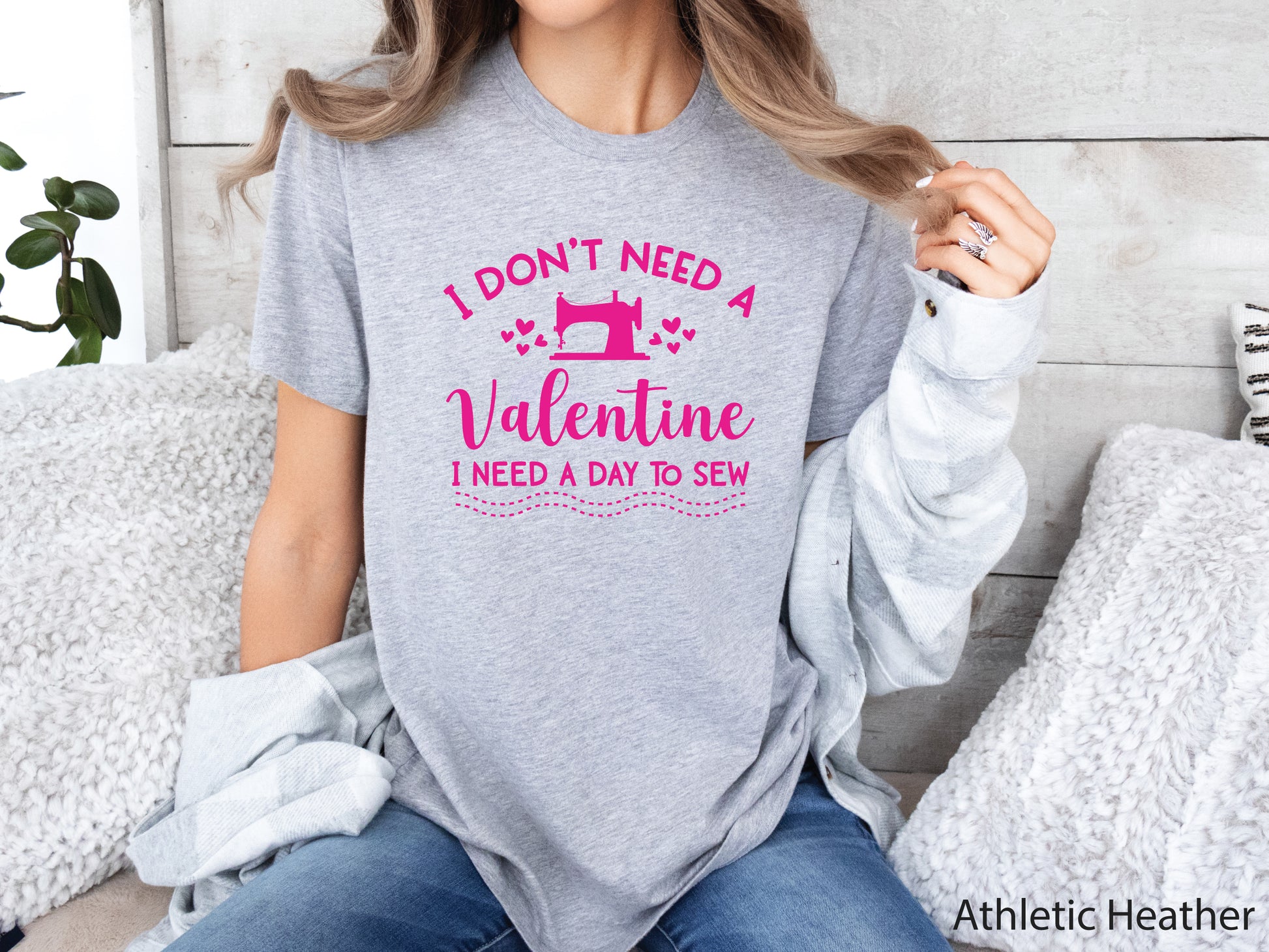 This fun and sassy tee shirt lets the world know your Valentine’s Day plans: sewing all day! With the playful saying “I Don’t Need a Valentine, I Need a Day to Sew,” it’s a must-have for fabric lovers who prioritize creativity over Cupid.