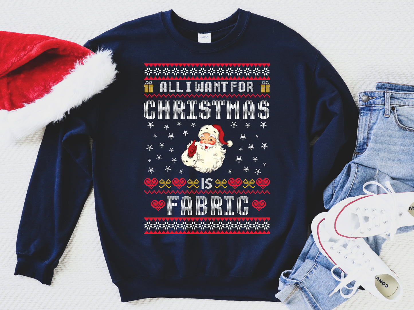 All I Want For Christmas Is Fabric Sweatshirt