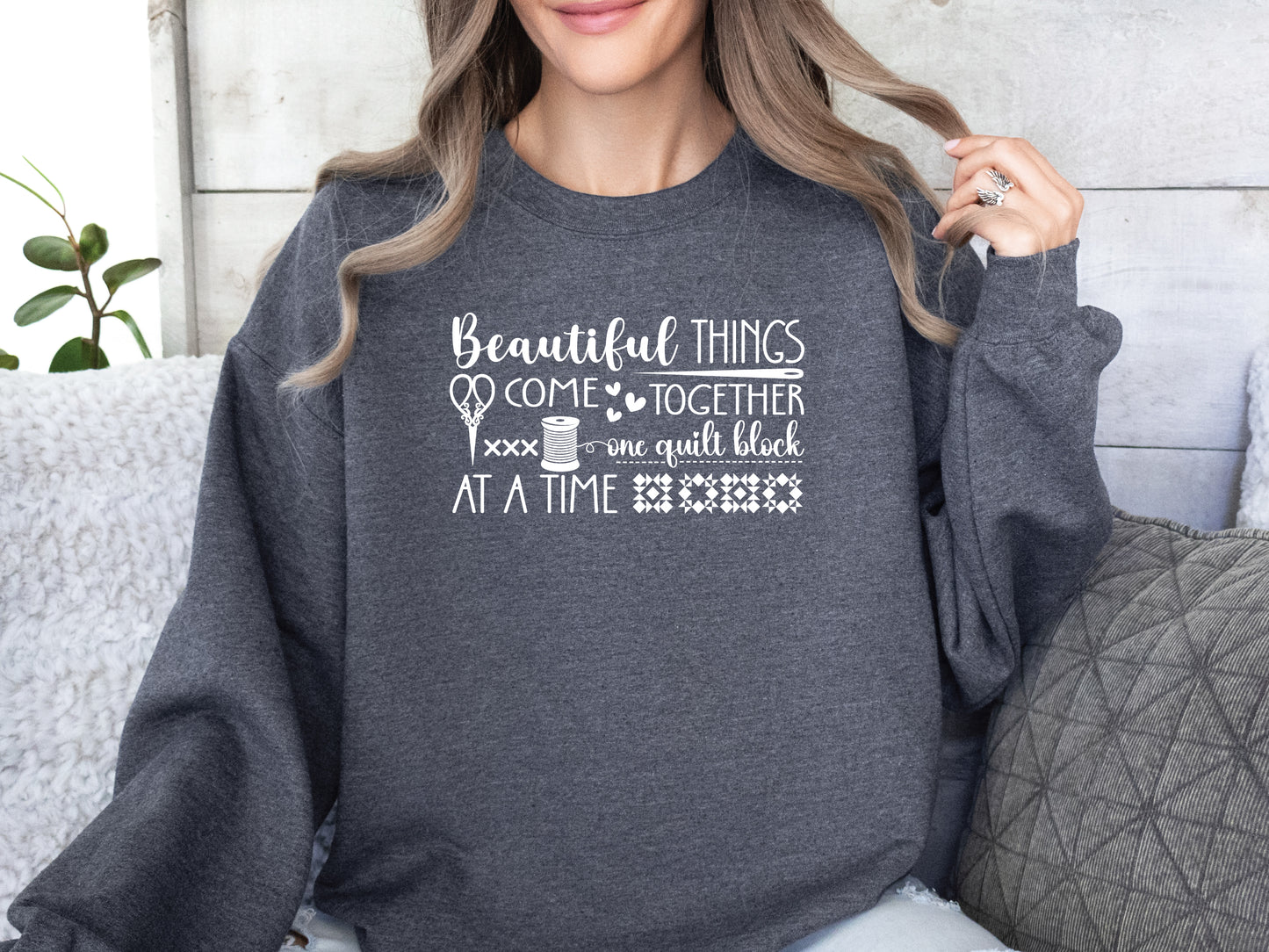 One Quilt Block At A Time Sweatshirt