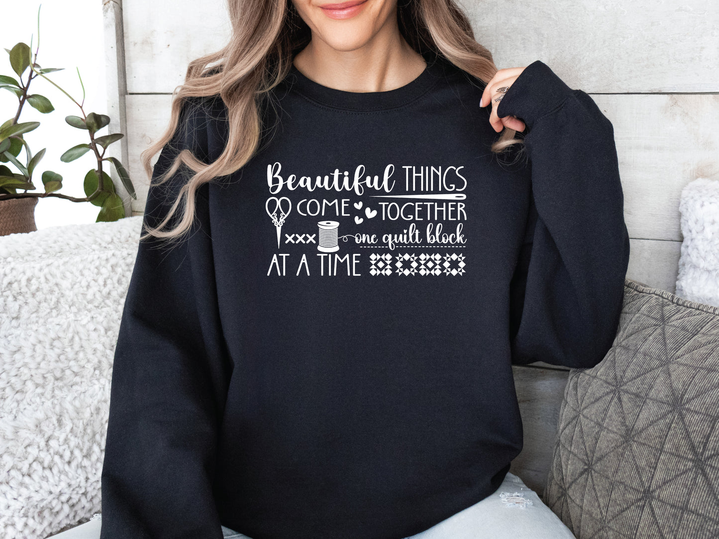 One Quilt Block At A Time Sweatshirt