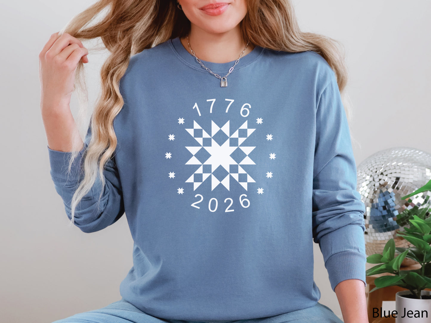 America's 250th Quilty Patriotic Long Sleeve T-Shirt