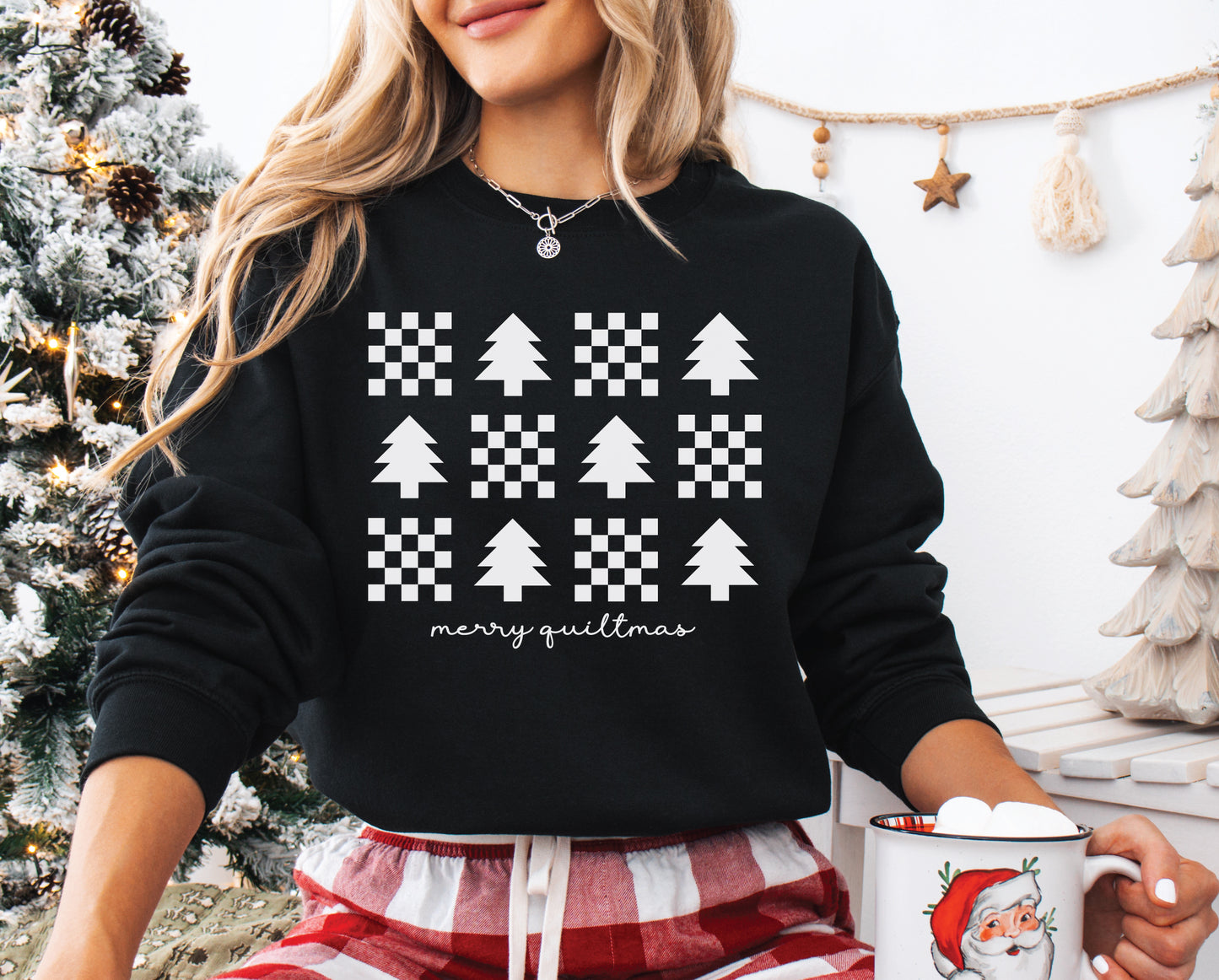 Merry Quiltmas Checkerboard Sweatshirt
